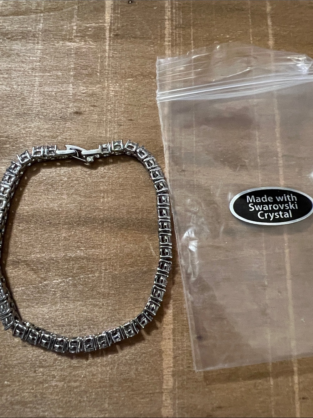 3/$18 Silver Crystal Tennis Bracelet - Made with Swarovski Crystal Lot 770